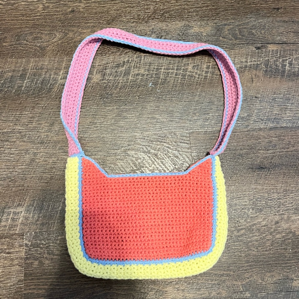 Colorful Crochet Shoulder Bag